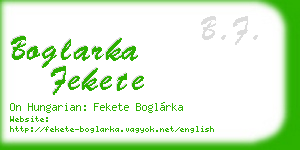 boglarka fekete business card